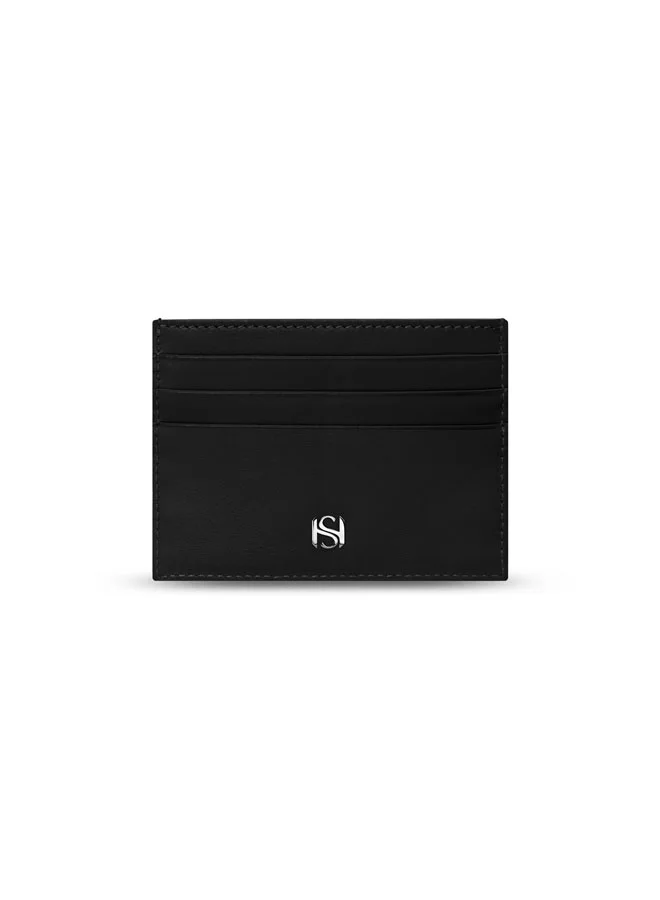 Saint Honore Paris Core Black Leather Card Case for Men