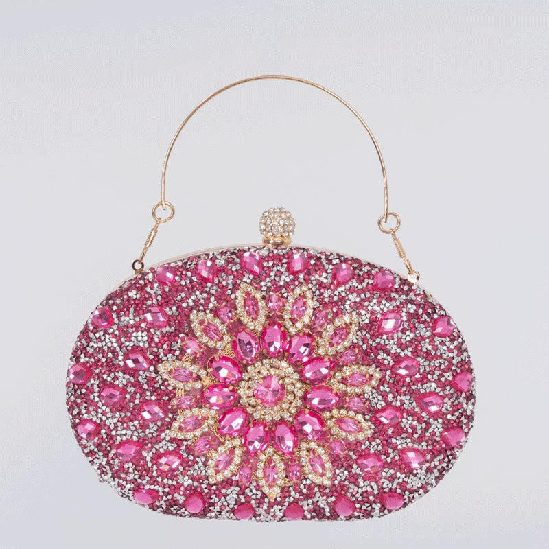New Shell Bag Full Diamond Glitter Glass Rhinestone Bag Birthday Wedding Party Fashion Clutch Bag Dinner Bag - Image 1