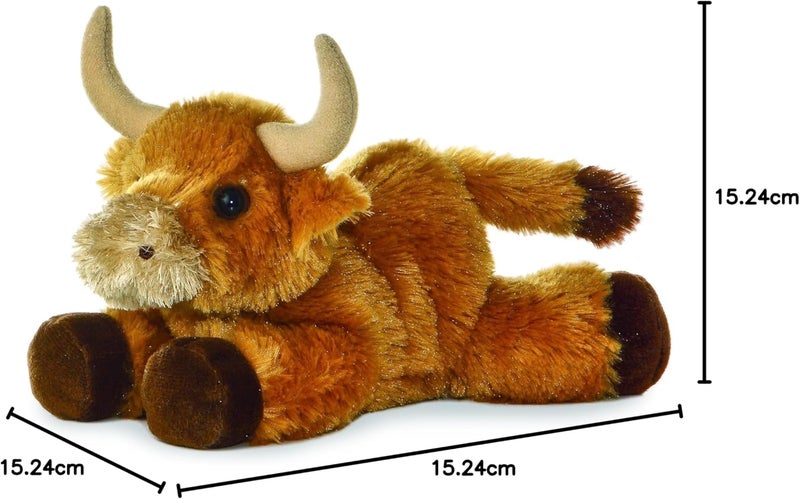 Aurora® Adorable Mini Flopsie™ Toro™ Stuffed Animal - Brown 8 Inches - Image 2