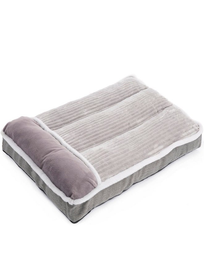 WINDRACING Large Dog Bed With Pillow For Crate Kennel, Sofa Dog Bed, Super Soft Pet Bed For Medium, Jumbo, Furniture  - Image 2