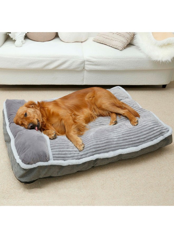 WINDRACING Large Dog Bed With Pillow For Crate Kennel, Sofa Dog Bed, Super Soft Pet Bed For Medium, Jumbo, Furniture  - Image 1