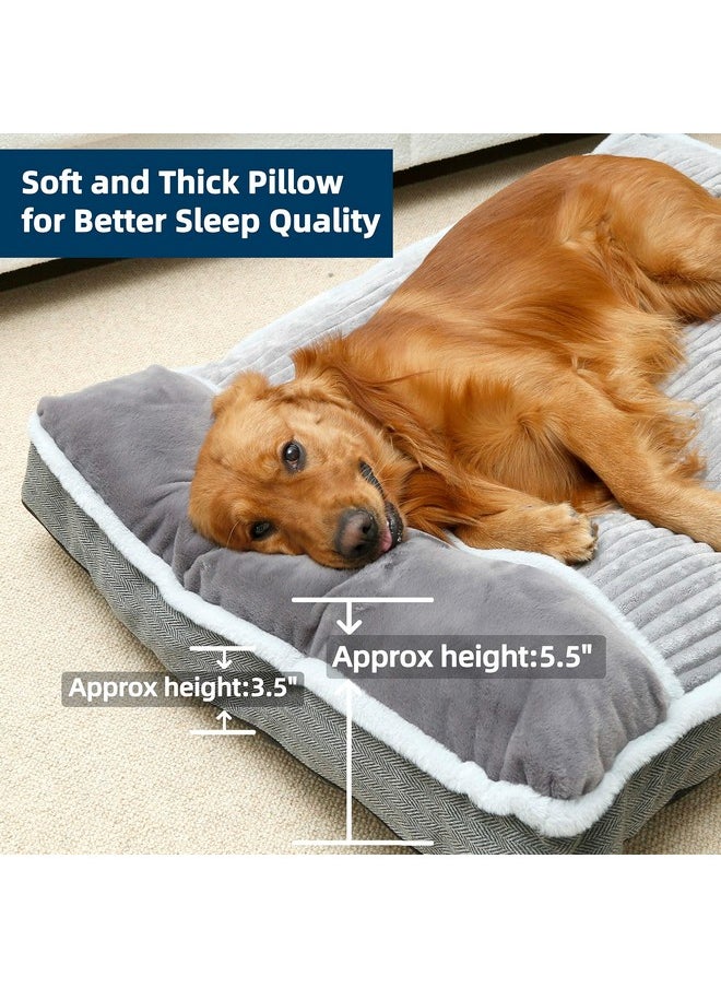 WINDRACING Large Dog Bed With Pillow For Crate Kennel, Sofa Dog Bed, Super Soft Pet Bed For Medium, Jumbo, Furniture  - Image 4