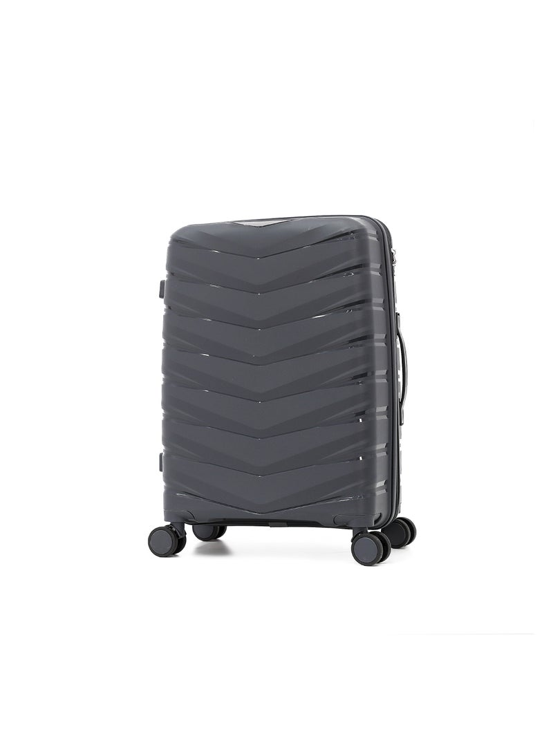 GIORDANO Durable PP Hard Shell Luggage Trolley Bag 3 Pieces Set,Dark grey (S-20,M-24,L-28 Inch) - Image 2