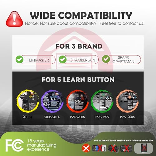 ASONPAO 2 for 953EV/EVC Universal Chamberlain Garage Door Opener Remote【5 Year Warranty】 - Image 2