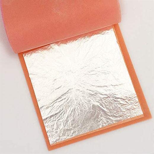 GSWC Edible Silver Leaf 3x5 inch for Cakes Bakers Facial Sweet Royal Drinks Pack of 30 - Image 1