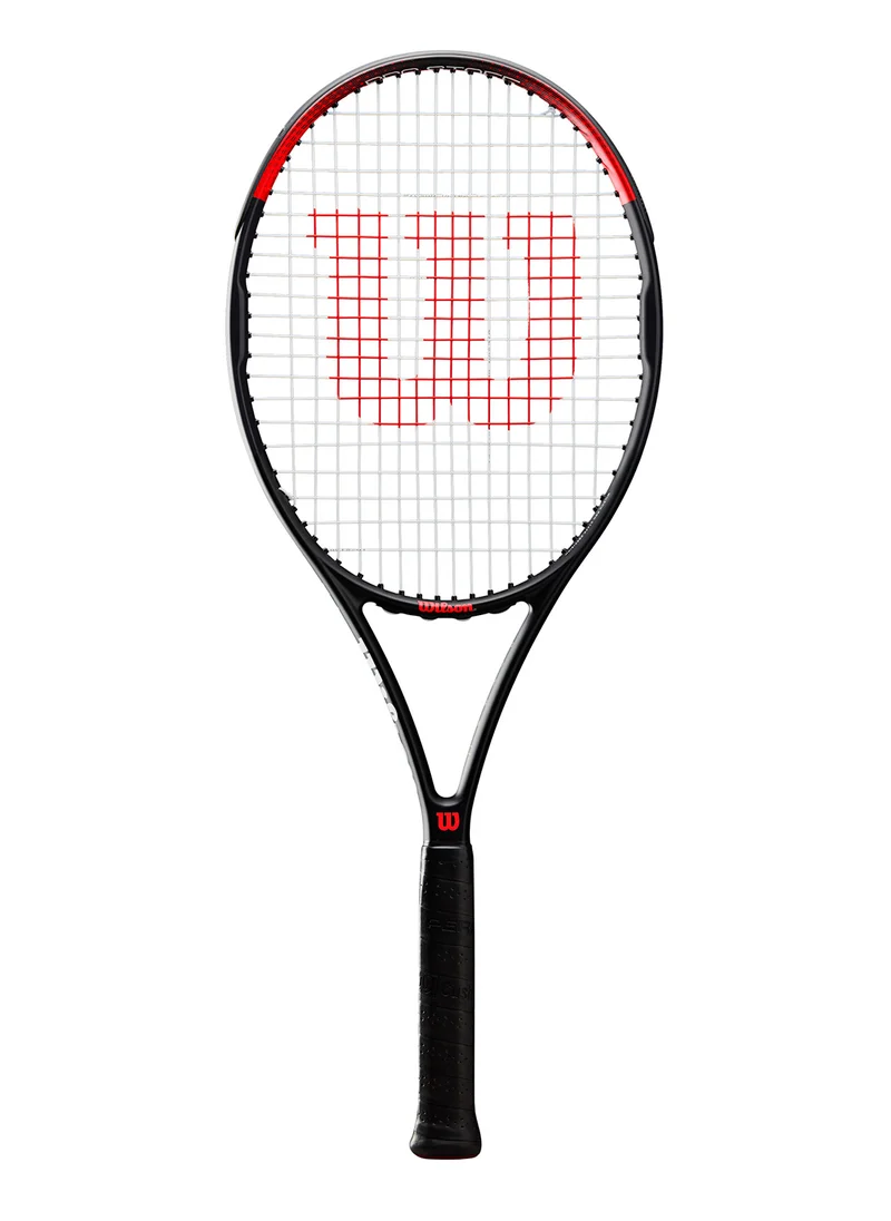 Wilson Pro Staff Precision 103 Tennis Racket, 16x20, Adults, Beginners/ Intermediate - Black/ Red