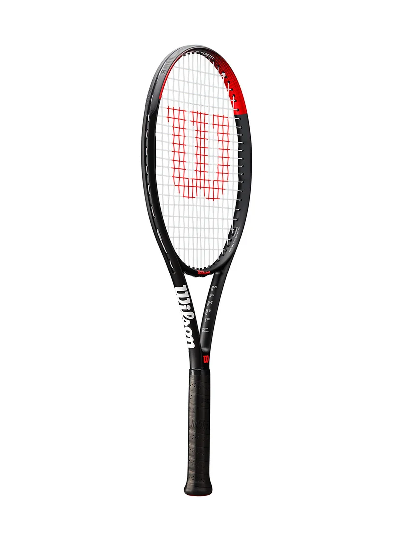 Wilson Pro Staff Precision 103 Tennis Racket, 16x20, Adults, Beginners/ Intermediate - Black/ Red