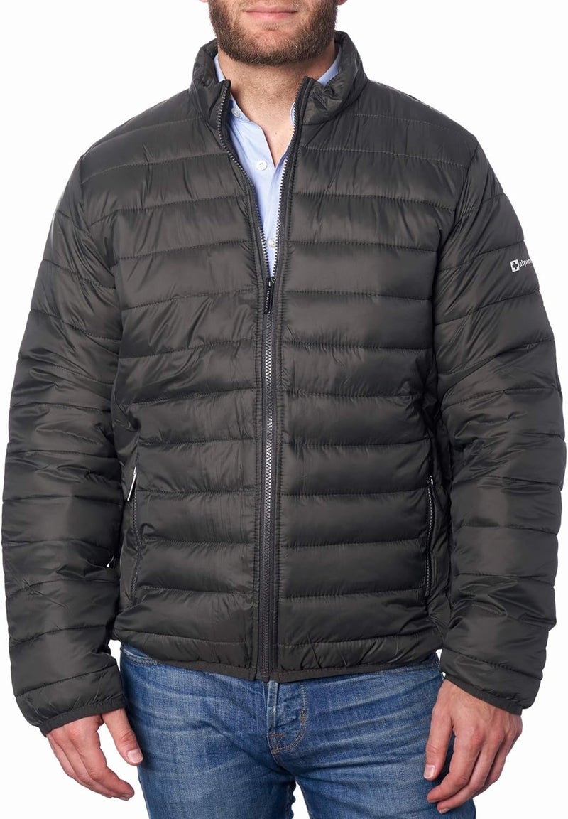 Alpine Swiss Niko Men's Down Alternative Puffer Jacket - Packable, Warm Insulation & Lightweight - Green - Image 3