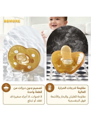 2-Pack Day & Night Baby Pacifiers (0–24 months), Breast-Like Comfort Design, BPA-free, Food-grade Liquid Silicone, Soft and Breathable, One-piece Design, Easy Soothing for Newborns & Infants - view 4