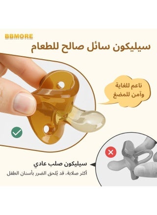 2-Pack Day & Night Baby Pacifiers (0–24 months), Breast-Like Comfort Design, BPA-free, Food-grade Liquid Silicone, Soft and Breathable, One-piece Design, Easy Soothing for Newborns & Infants - view 3