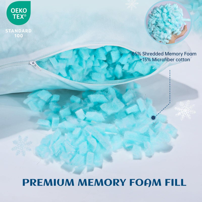 SUPA MODERN Side Sleeper Pillows for Adults, Cervical Pillow for Side Sleepers, Cooling Pillow with Ergonomic Design, Adjustable Crescent Shredded Memory Foam Pillows for Neck and Shoulder Pain Relief - Image 3
