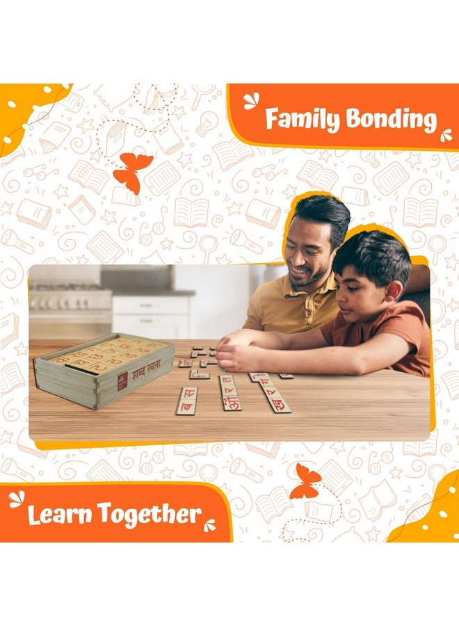 Skillofun Hindi Alphabet Board Game for 3+ Year Old Kids | Alphabets For Kids Learning | Wooden Toys For Kids Learning Hindi Alphabets | Educational Toys For Kids 3-7 Years Old | Wooden Puzzles - Image 3