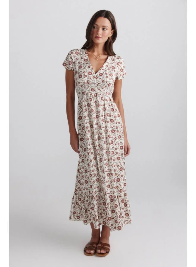 Printed lace dress