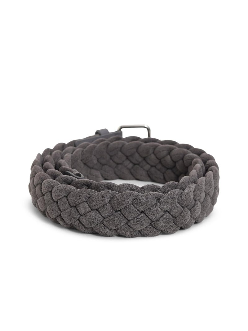 Jack & Jones Dark Grey Braided Belt - Image 1