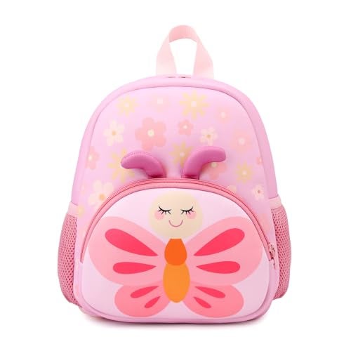 Tanweibago Toddler Backpack12inch Preschool Backpack Cute Cartoon Animal Waterproof Lightweigt Kids Schoolbag for Boys Girls Butterfly - Image 1