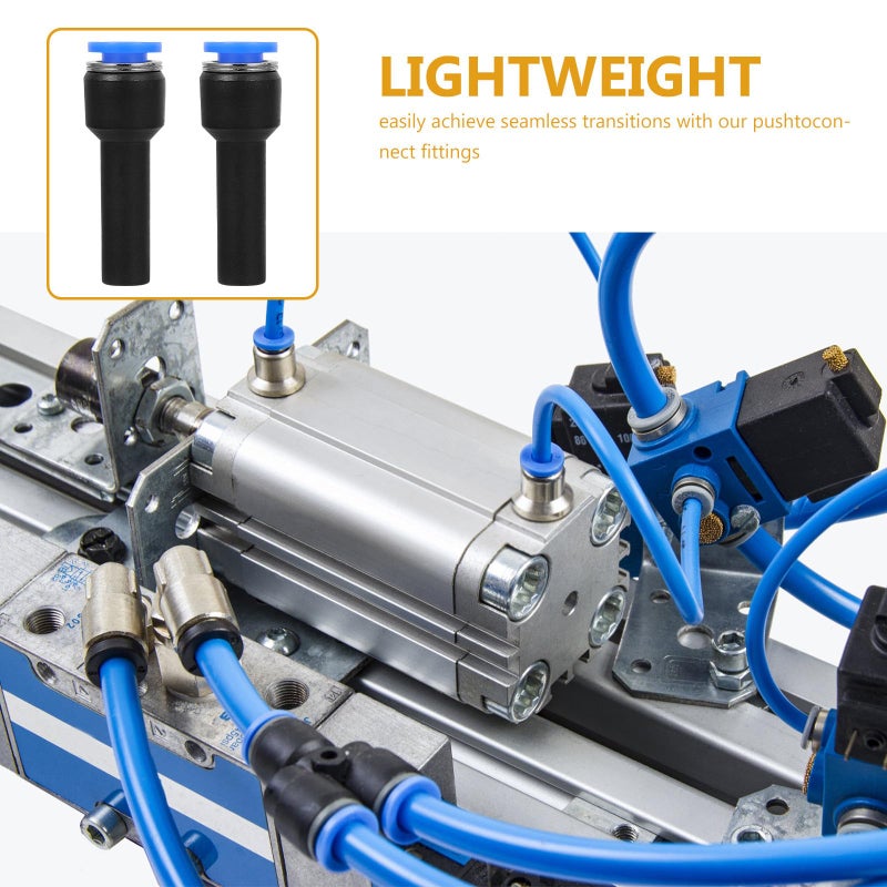 5Pcs Plastic Pneumatic Tube Reducer Push To Connect Fittings Inline Air Hose Quick Couplers - Image 5