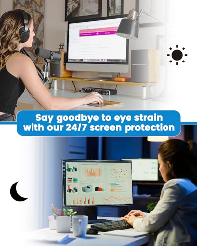 FFORITO F FORITO 2Pack 24 inch 169 Matte Anti Glare Computer Screen Cover 24 Anti Glare Film Compatible with All 24 DellSceptreLGSANSUIPhilipsKOORUIAOC Widescreen Monitors - Image 3