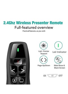 Generic Wireless USB Powerpoint Presentation Flip Pen Remote Black  - Image 2