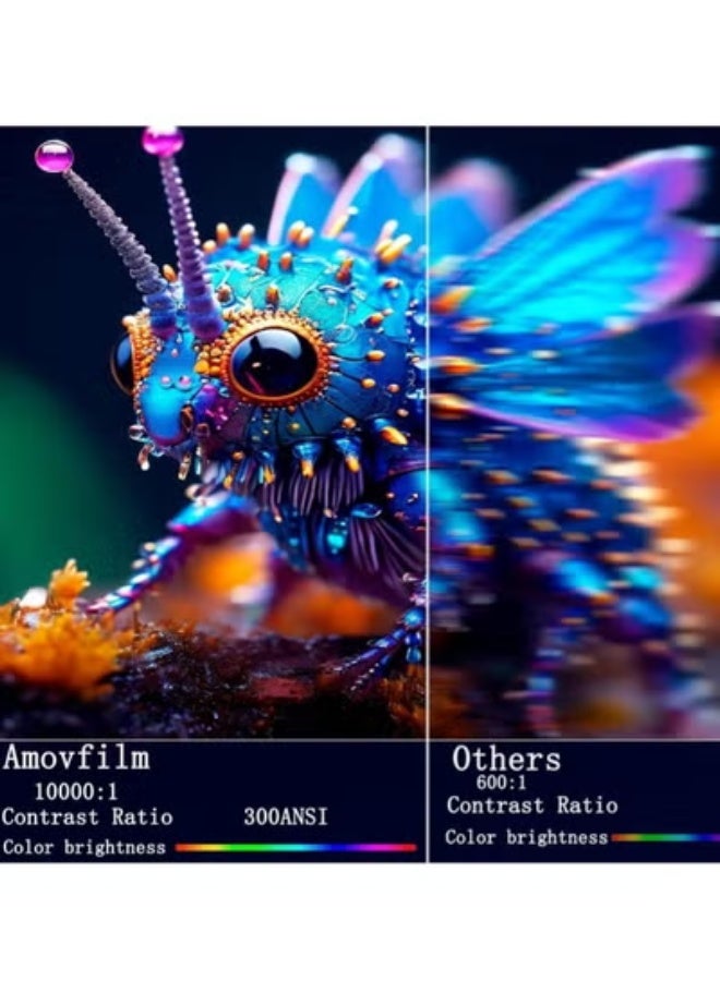 Smartbarry 4K 1080P Mini Projector – Portable Smart Android Projector with WiFi & Bluetooth, 210° Rotatable Stand, 8000+ Built-in Apps, Dustproof & Heat Dissipation Design for Home Theater, Office & Gaming - Image 3