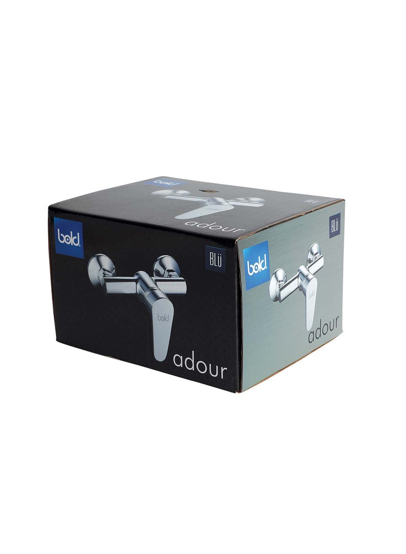 Bold Adour Shower Mixer – High-Quality Brass Construction with Durable Chrome finish – Corrosion Resistant, Easy to Clean, Smooth Water Flow Technology – Silver - Image 3