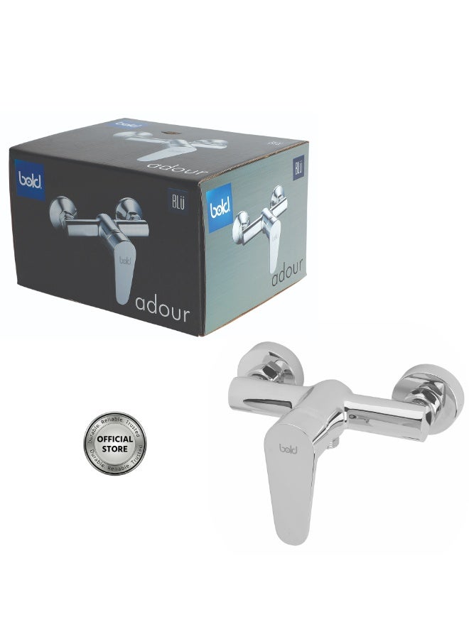 BOLD Adour Shower Mixer Tap | Heavy-Duty Solid Brass Construction | Premium Chrome Finish | Smooth Move Technology for Precise Control | Wall-Mount Design | Style for Home & Commercial Use Corrosion Resistant, Easy to Clean, Smooth Water Flow - Image 4