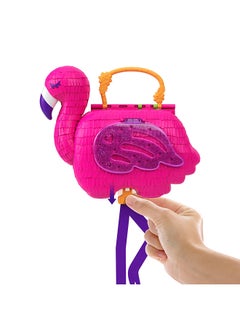Polly Pocket Flamingo Party Large Compact, 26 Surprises (Including Margot And Friend Dolls), Pop And Swap Feature, 4 And Up  - Image 5