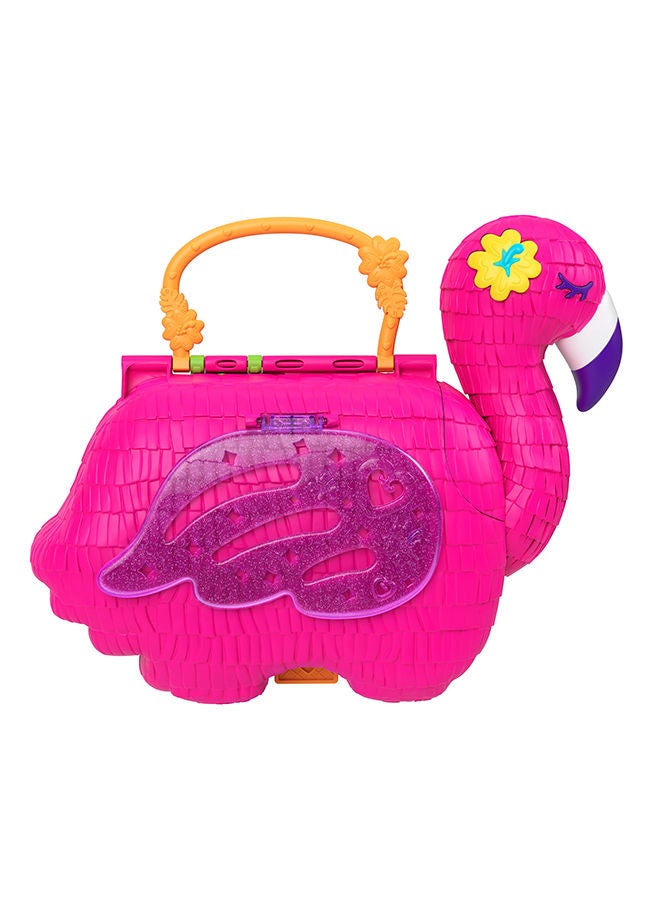Polly Pocket حفلة فلامنغو الكبيرة المضغوطة، 26 مفاجأة (بما في ذلك دمى مارغو وصديقتها)، ميزة الانفجار والتبادل، 4 سنوات فما فوق - Image 2
