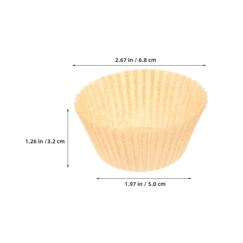 Natural Greaseproof Baking Cups 500pcs Muffin Pan Liners for Desserts Parties and Home - Image 3