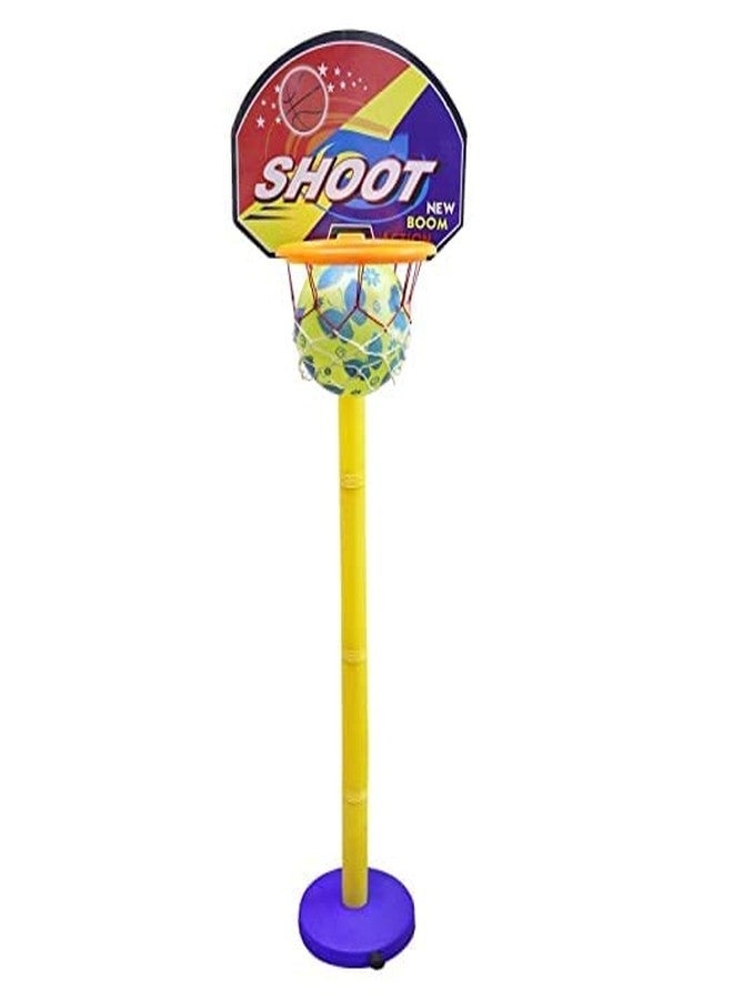 Ekan Indoor/Outdoor Sport Game Basket Ball with Net Ring Stand Best Gift for Kids - Image 1