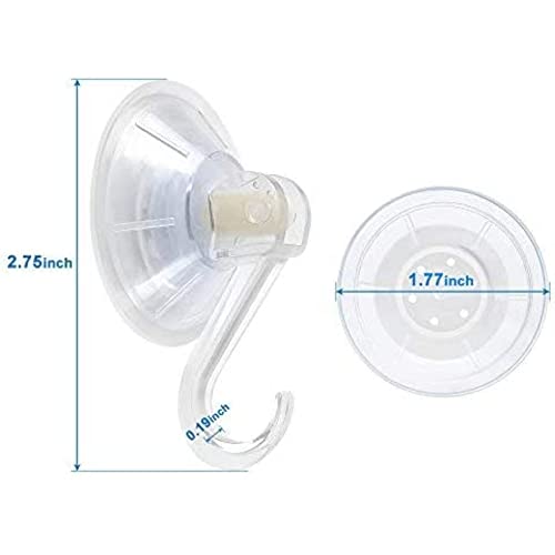 1st Choice Clear Plastic Suction Cup Hook, 6 Pack Ultra Heavy Duty Hooks Strong Power Lock Hooks Vacuum Traceless Hooks - Image 2