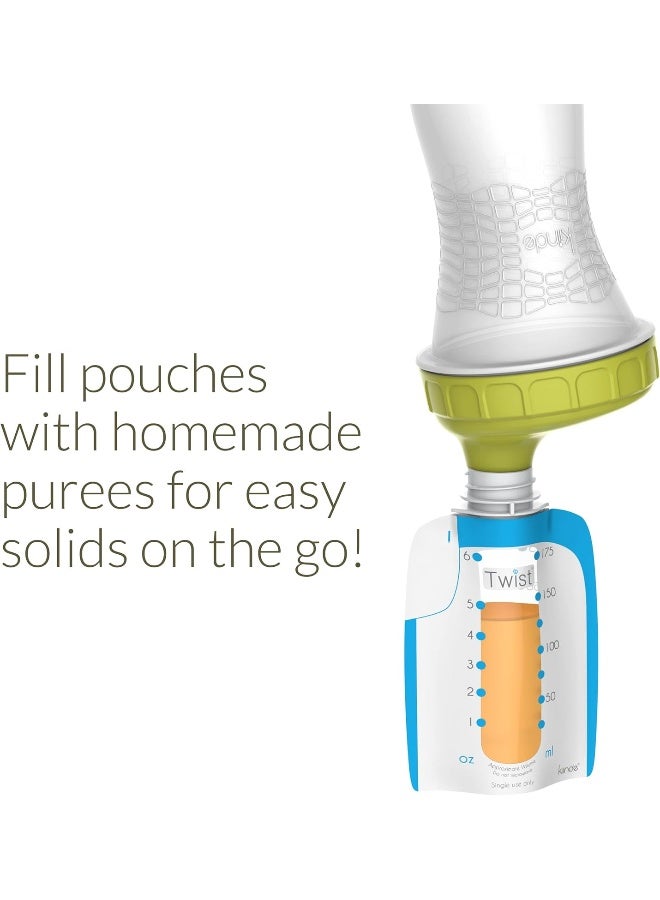 Kiinde Foodii Baby Food Maker System for Homemade Squeeze Pouches with Reusable Spouts, Spoons, Food Storage Pouch Starter Kit for Babies and Toddlers - Image 2