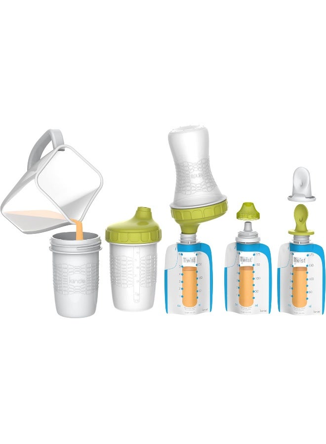 Kiinde Foodii Baby Food Maker System for Homemade Squeeze Pouches with Reusable Spouts, Spoons, Food Storage Pouch Starter Kit for Babies and Toddlers - Image 1