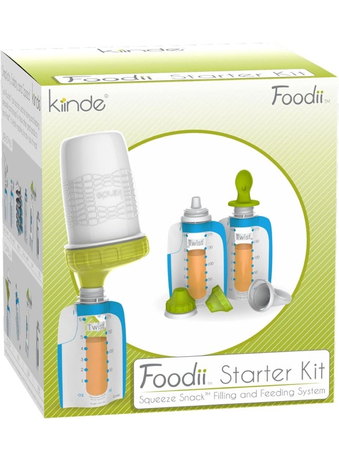 Kiinde Foodii Baby Food Maker System for Homemade Squeeze Pouches with Reusable Spouts, Spoons, Food Storage Pouch Starter Kit for Babies and Toddlers - Image 5