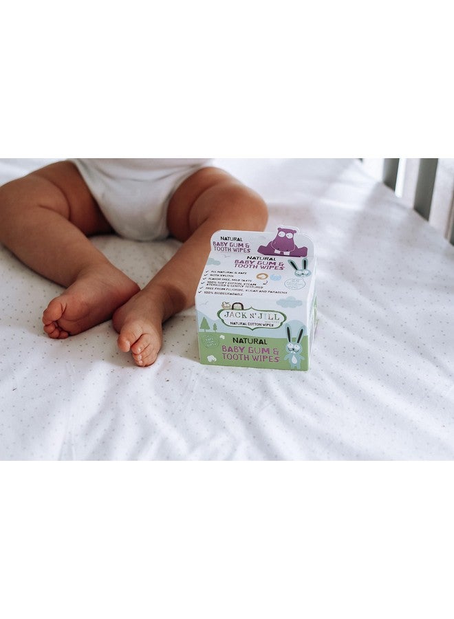 Jack N' Jill Jack N' Jill Baby Gum & Tooth Wipes - Natural & Safe, Contains only Water & Xylitol, Soft Cotton, Free from Fluoride & Sugar, Baby Mouth Wipes - 25 Individually Wrapped Wipes - Image 4
