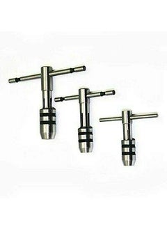 JAIBROS JAIBROS THandle T Type Tap Wrench Set of 3 Pieces Solid Collet Jaws chrome finish white pack of 3  - Image 1