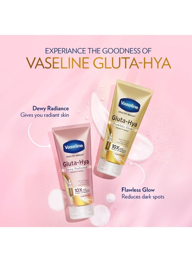 Vaseline Gluta-Hya Dewy Radiance Lotion for Face & Body | Gives Brighter Skin | Glutathione & Niacinamide Infused Moisturizer, 200ml - Image 3