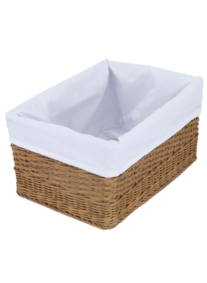 Alsaif Rectangular Fabric Wicker Serving Basket 36 - Image 2