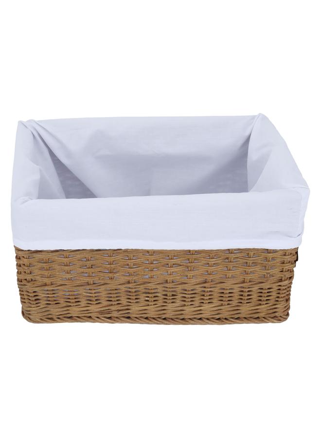 Alsaif Rectangular Fabric Wicker Serving Basket 36 - Image 1