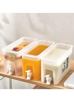 TOMSHOO Cold Kettle with Faucet, Beverage Dispenser with Spigot, 3.5L Plastic Drink Dispenser, Fridge Water Dispenser for Making Teas and Juices, Food-Grade Camping Water Storage Carrier Jug (3PC)  - Image 1