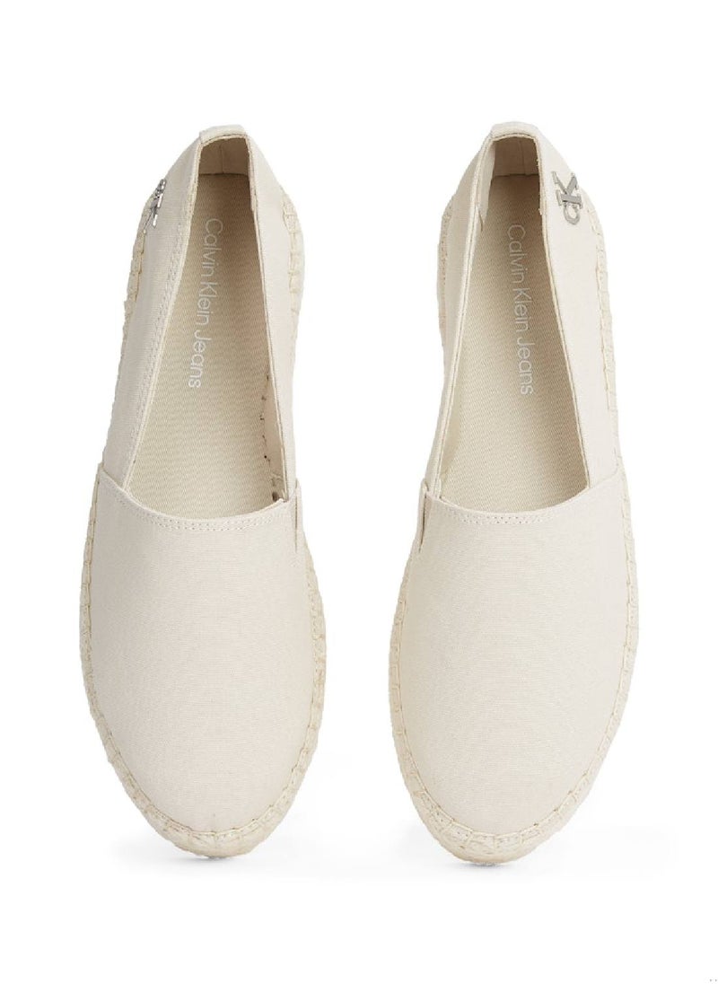 Calvin Klein Jeans - Women's Canvas Platform Espadrilles - Cotton, Beige - Image 1