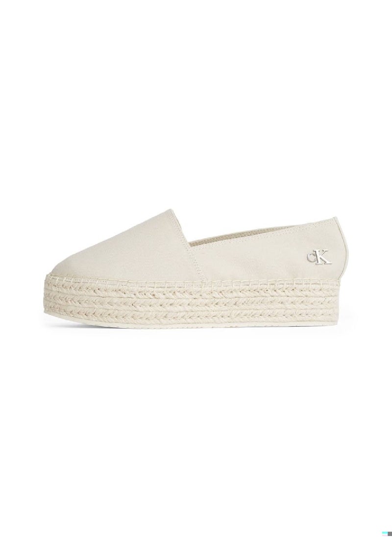 Calvin Klein Jeans - Women's Canvas Platform Espadrilles - Cotton, Beige - Image 1