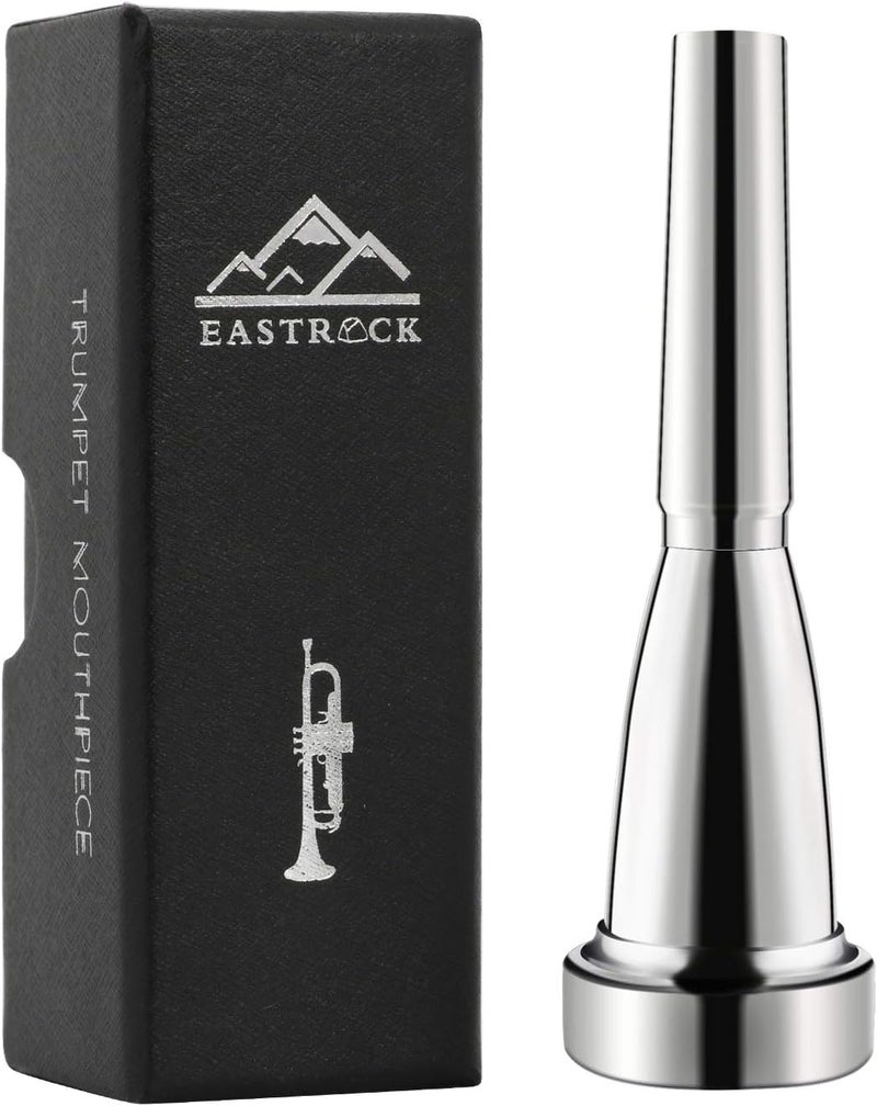 EastRock Replacement Plated Silver Trumpet Mouthpiece (7C) - Image 1