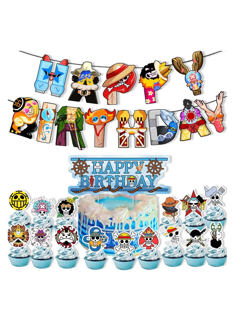 One Piece 39 PCS One Piece Birthday Party Decoration Balloon Party Set - Image 3