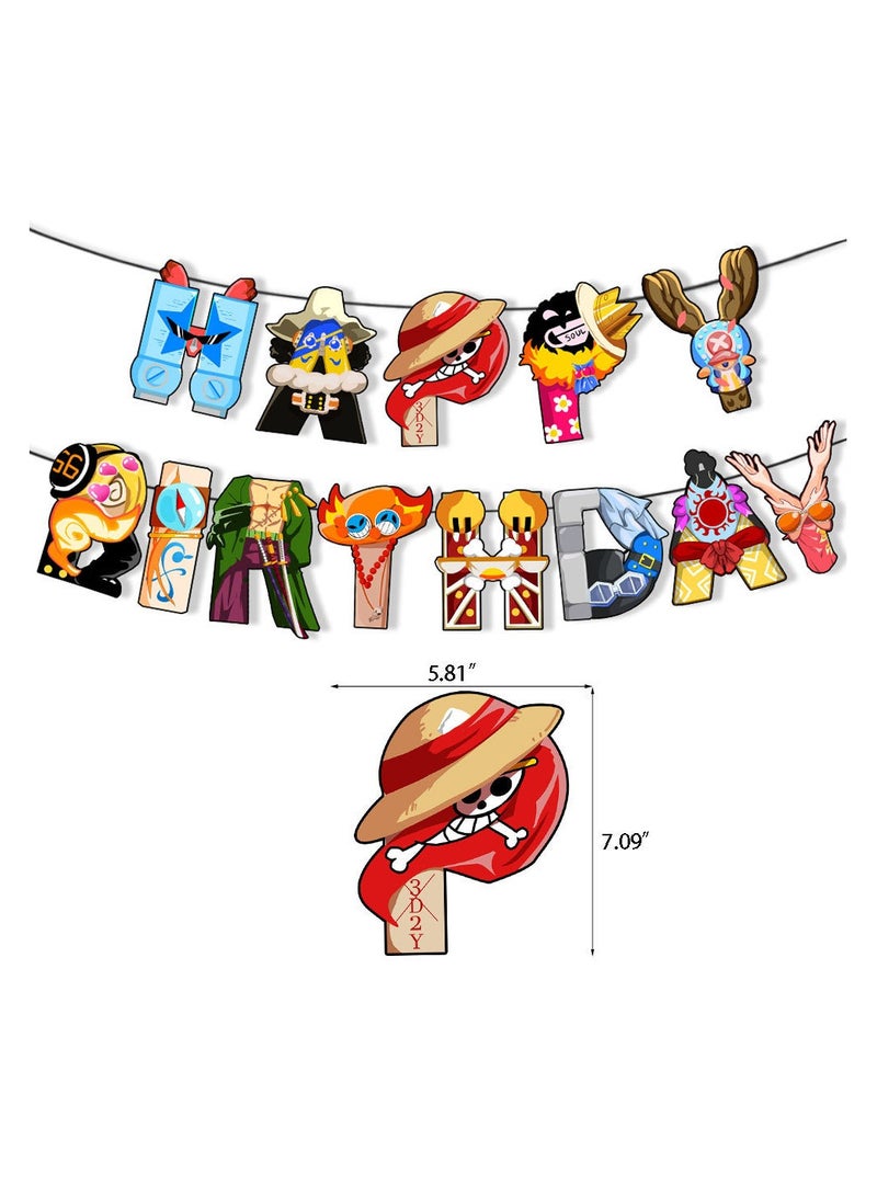 One Piece 39 PCS One Piece Birthday Party Decoration Balloon Party Set - Image 4