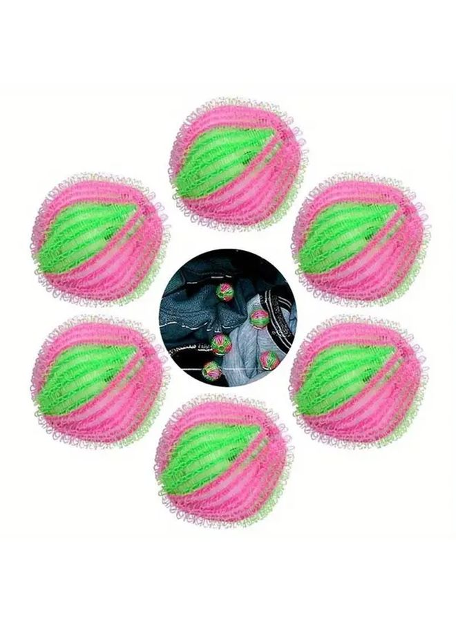 6 Pcs Laundry Lint Catcher Balls Washing Machine Hair Remover And Fuzz Collector - Image 3