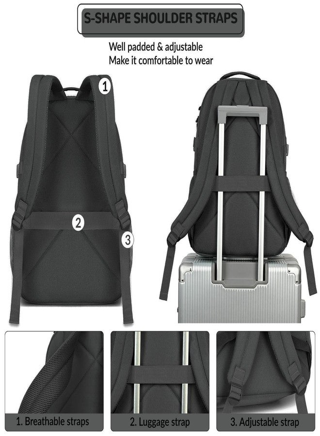 Lohol Water Resistant Daypack with Mulitiple Pockets for Travel Outdoor College, 15.6 inch Laptop Backpack for Men and Women, Black, Large, Daypack Backpacks - Image 5