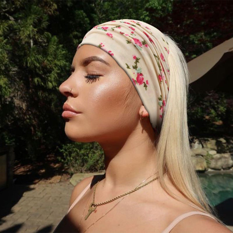 DRESHOW 4 Pack Turban Headbands for Women Wide Vintage Head Wraps Knotted Cute Hair Band Accessories - Image 5