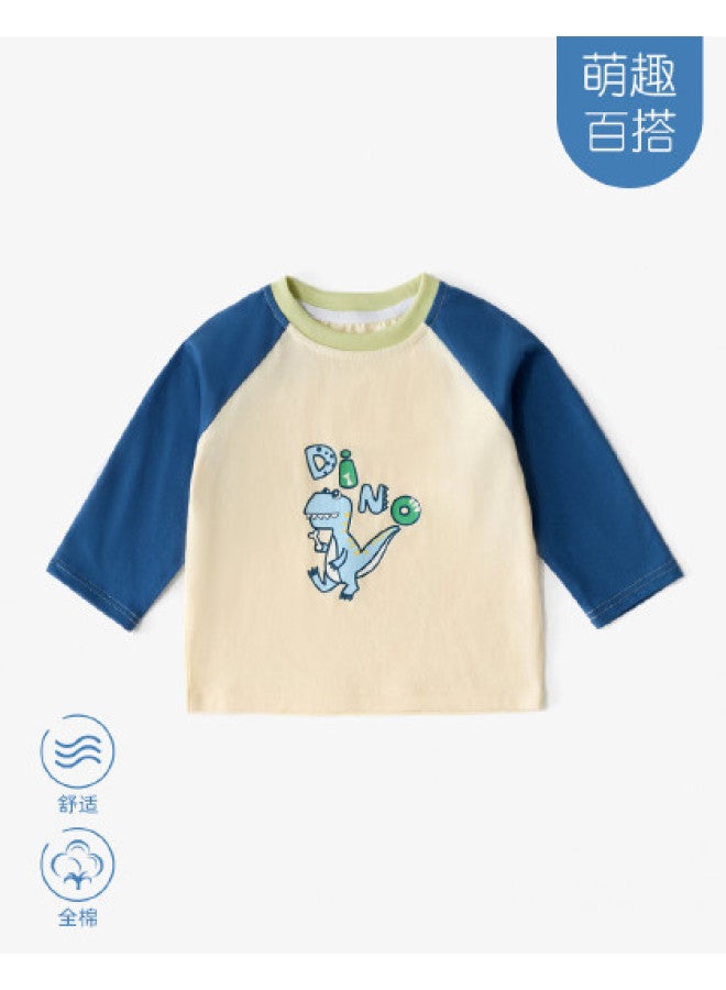 Doxiluka New Boys' Long Sleeve T-shirt, Spring/autumn Baby Top With Stylish Raglan Sleeves And Color Blocking, Cute Kids' Clothing - Image 1