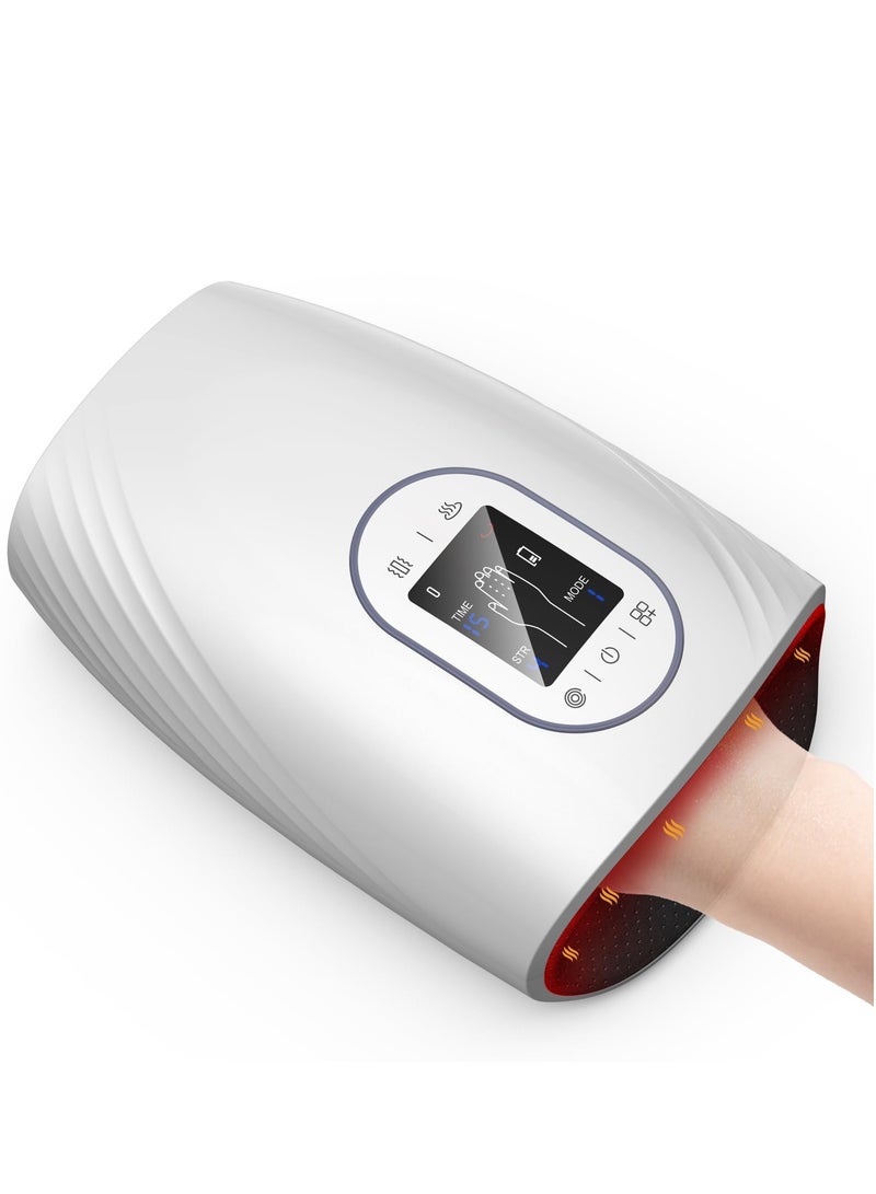 XiuWoo Hand Massager Machine, Cordless Hand Massager with Heat, Hand Massager for Arthritis Multiple Massage Modes & Adjustable Intensity, Deep-Kneading Hand Massage for Home or Office Use,White  - Image 1