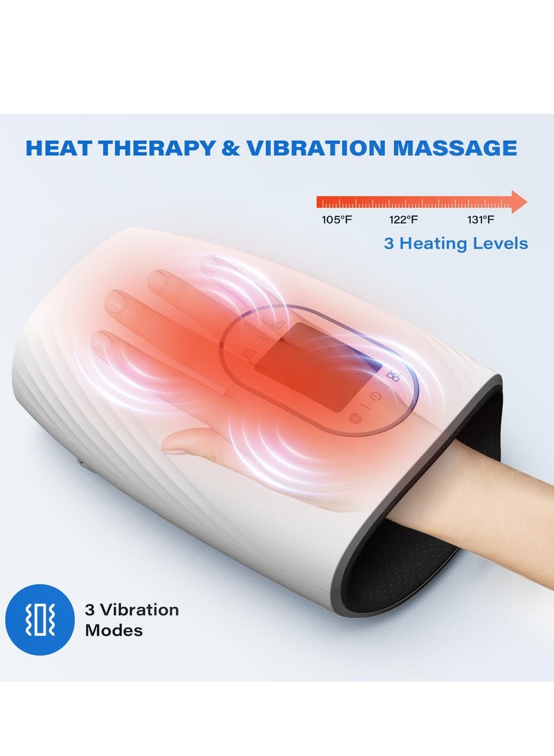 XiuWoo Hand Massager Machine, Cordless Hand Massager with Heat, Hand Massager for Arthritis Multiple Massage Modes & Adjustable Intensity, Deep-Kneading Hand Massage for Home or Office Use,White  - Image 2